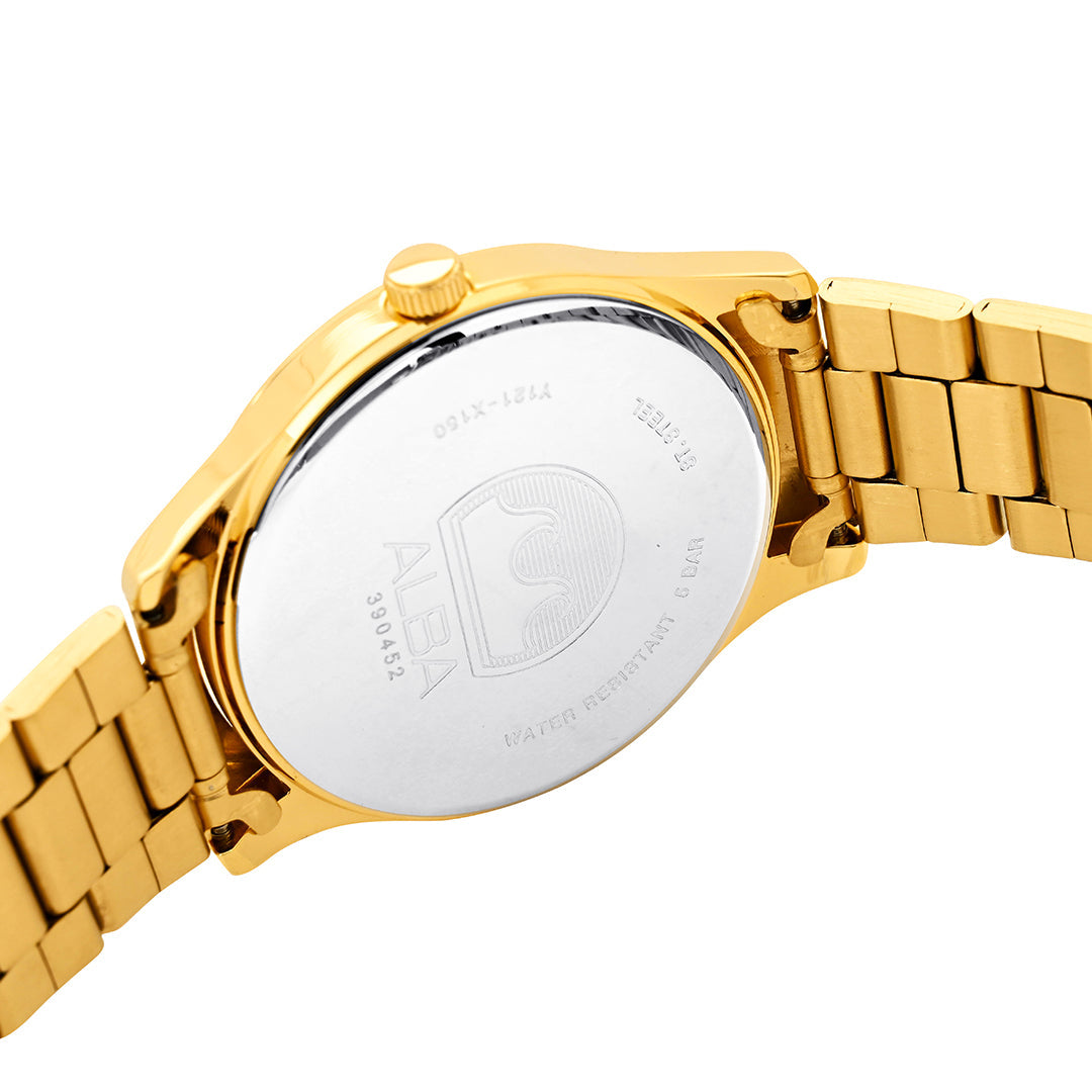 Alba ARX018X1 Gold Metallic Strap Watch