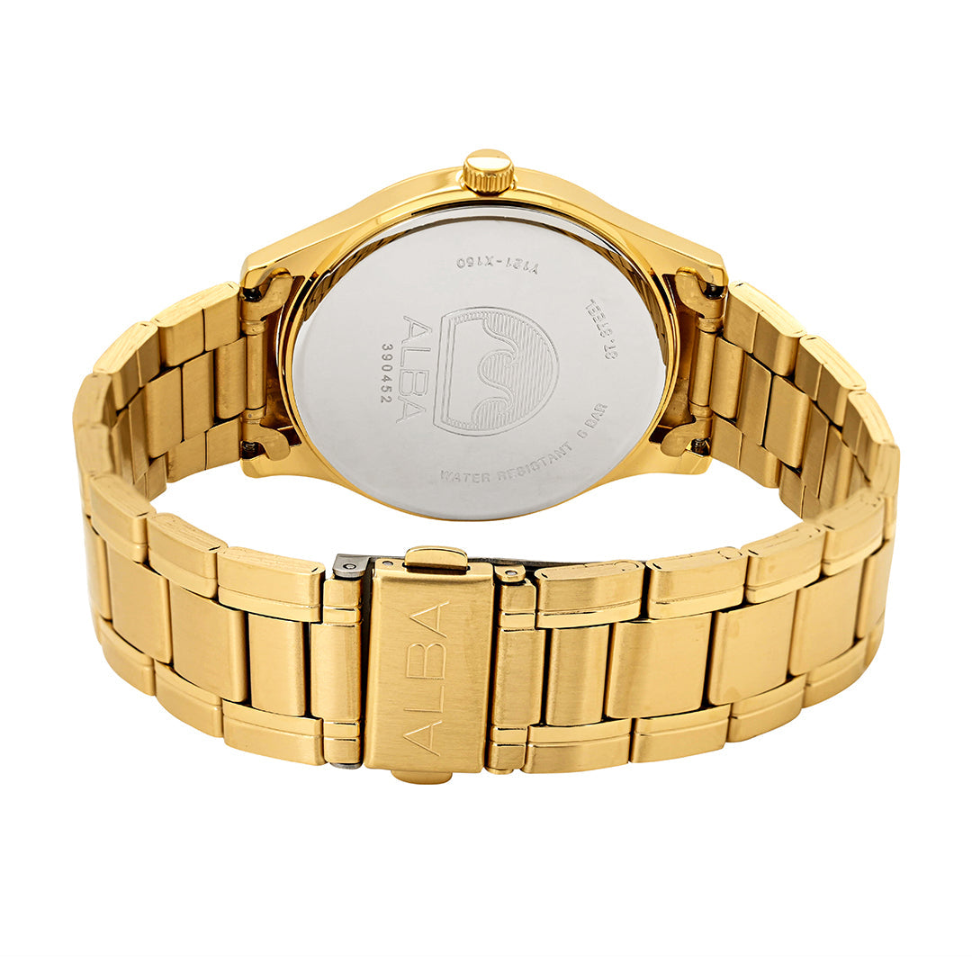 Alba ARX018X1 Gold Metallic Strap Watch