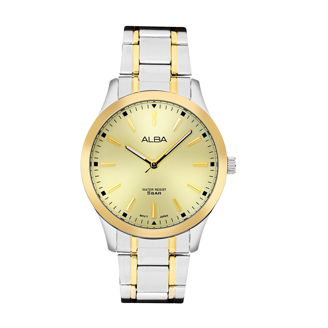 Alba ARX020X1 Dual Tone Metallic Strap Watch