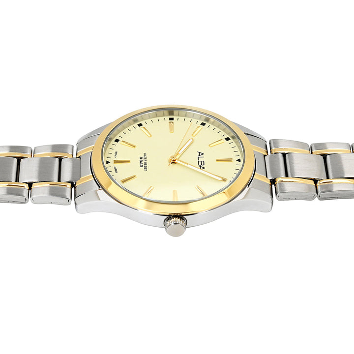 Alba ARX020X1 Dual Tone Metallic Strap Watch