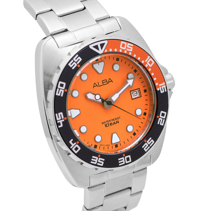 Alba AS9M93X1 Vivid Orange Luminous Watch