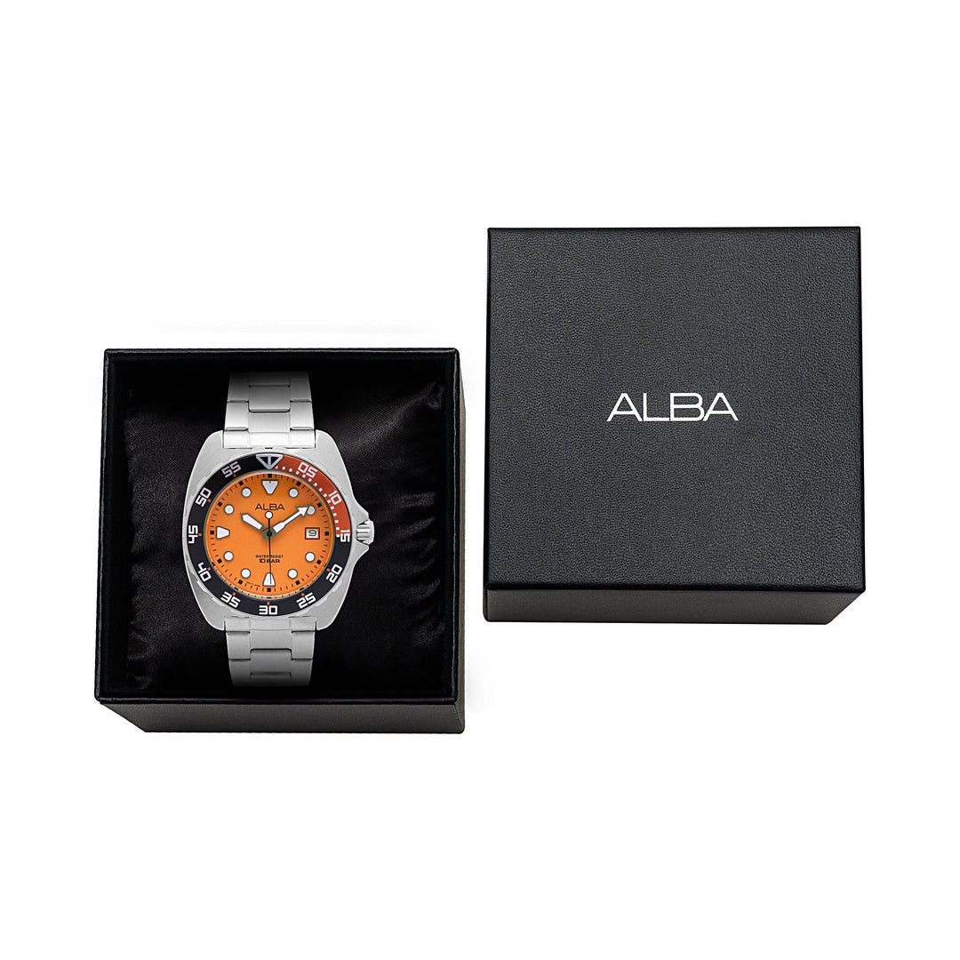 Alba AS9M93X1 Vivid Orange Luminous Watch
