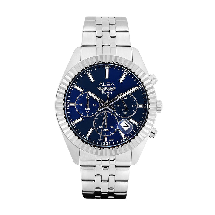Alba AT3H17X1 Midnight Blue Dial Chronograph