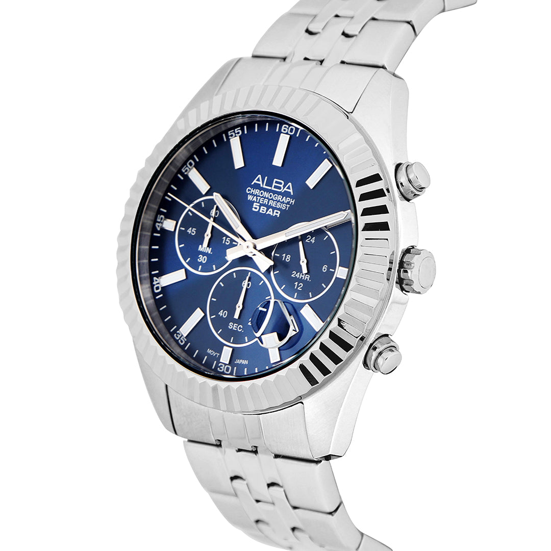Alba AT3H17X1 Midnight Blue Dial Chronograph