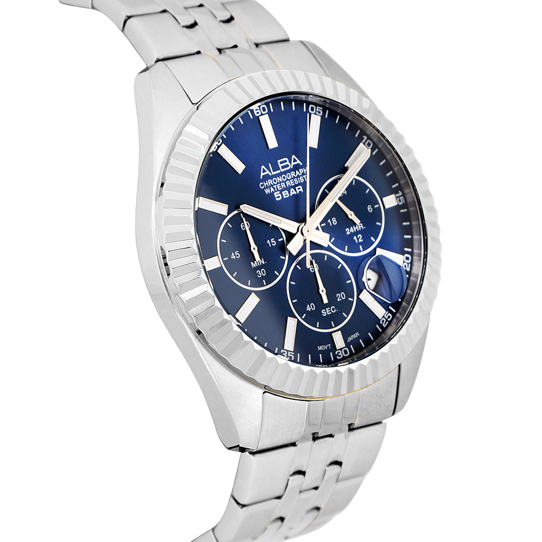 Alba AT3H17X1 Midnight Blue Dial Chronograph