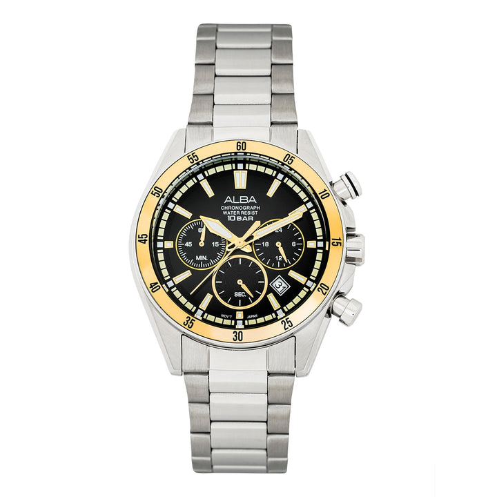 Alba AT3J19X1 Midnight Black Dial Chronograph