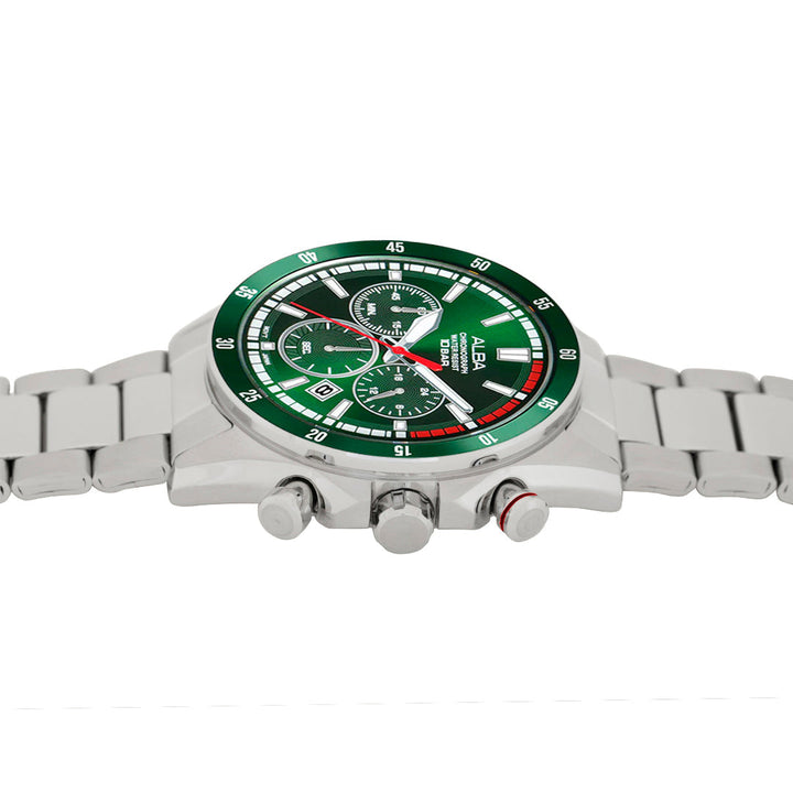 Alba AT3J25X1 Deep Green Dial Chronograph