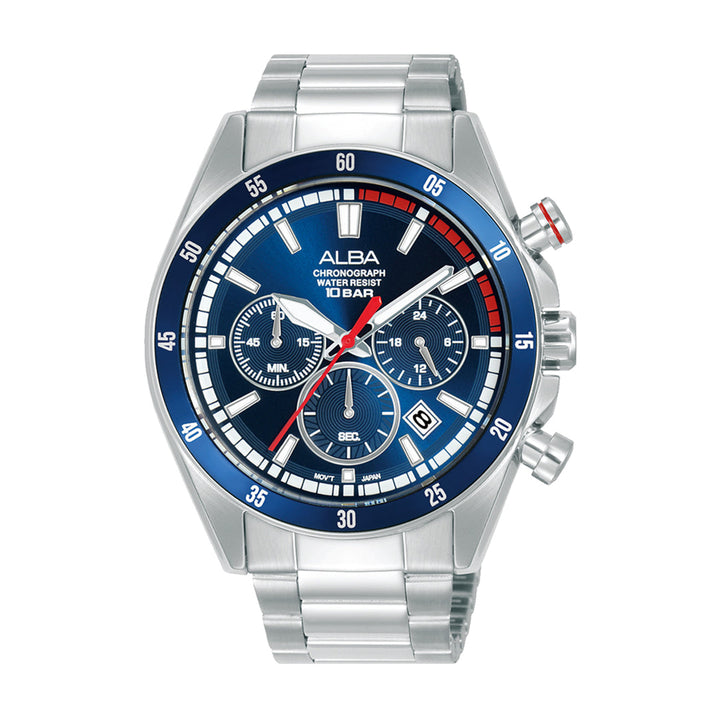 Alba AT3J27X1 Deep Blue Dial Chronograph