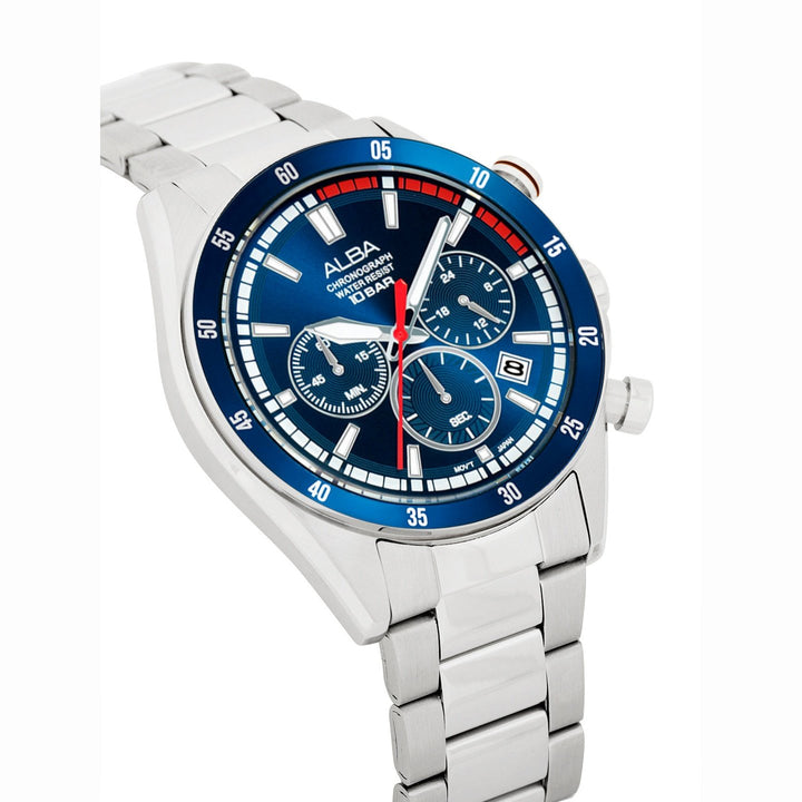 Alba AT3J27X1 Deep Blue Dial Chronograph