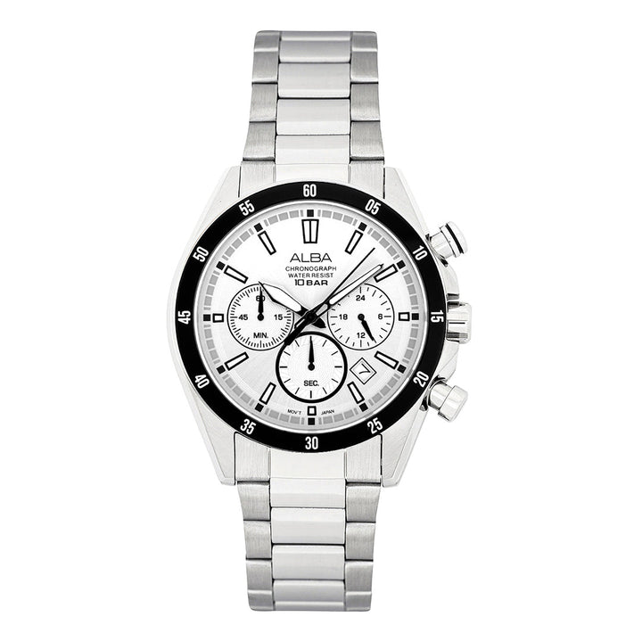 Alba AT3J31X1 Silver-Whit Dial Chronograph