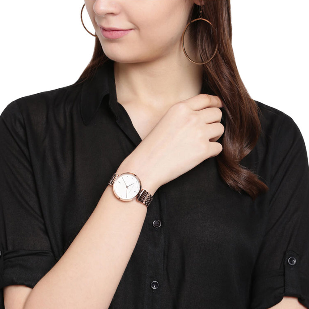 Emporio Armani Womens TwoTone Bracelet Watch Gift Set  Dillards