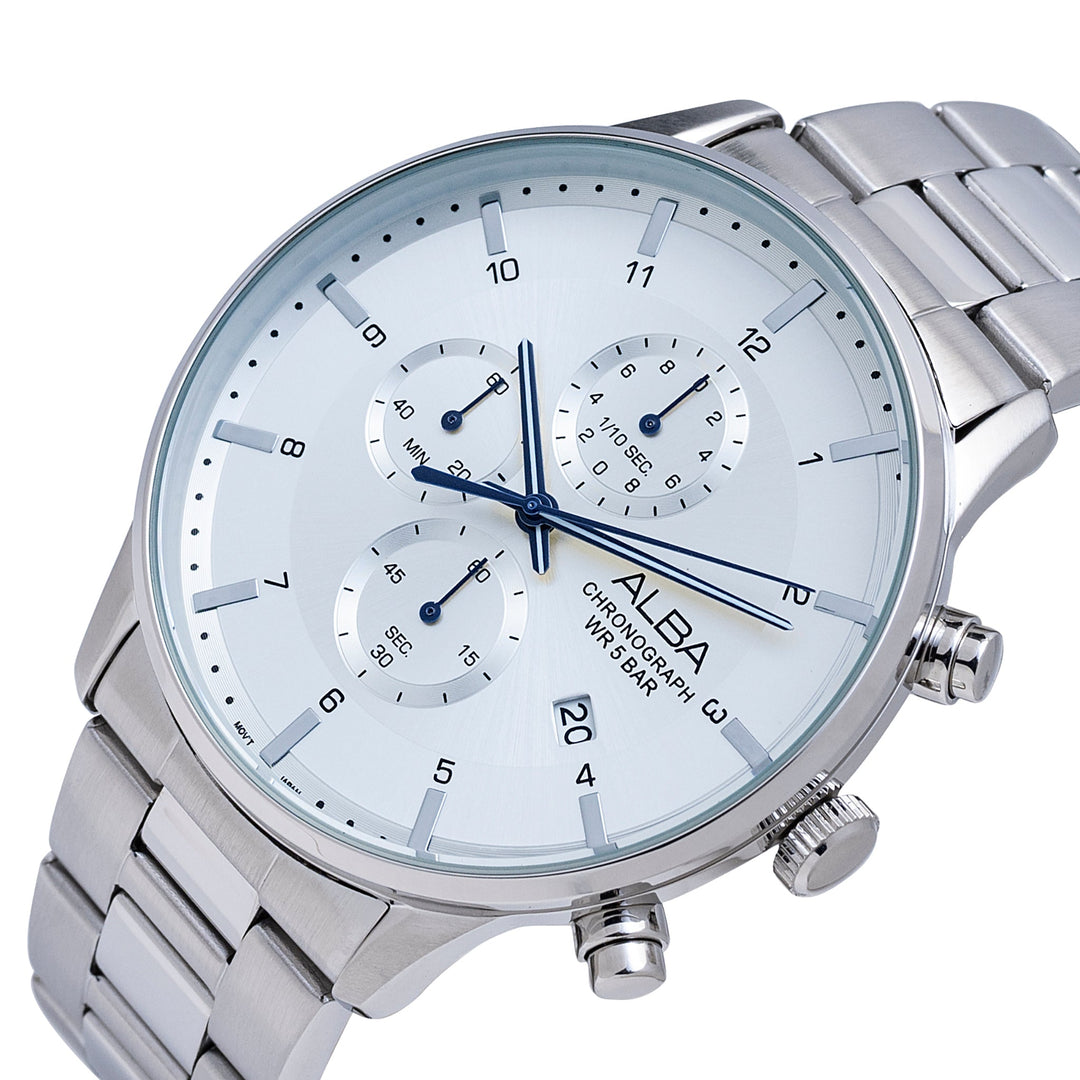 Alba AM3767X1 Silver-White Dial Chronograph