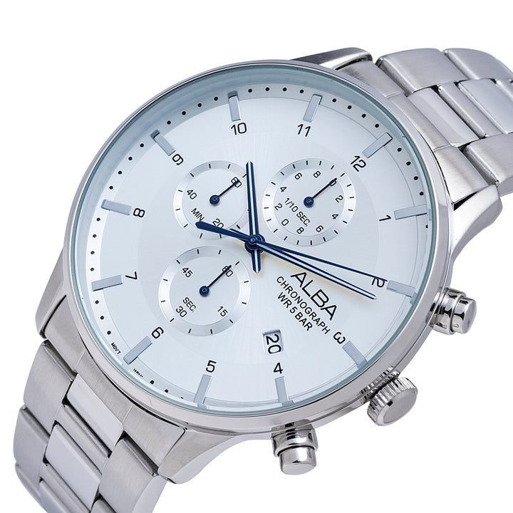 Alba AM3767X1 Silver-White Dial Chronograph
