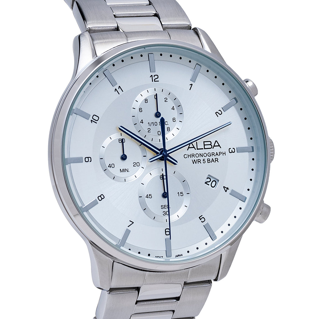 Alba AM3767X1 Silver-White Dial Chronograph