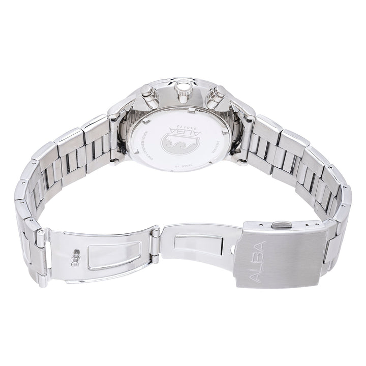 Alba AM3767X1 Silver-White Dial Chronograph