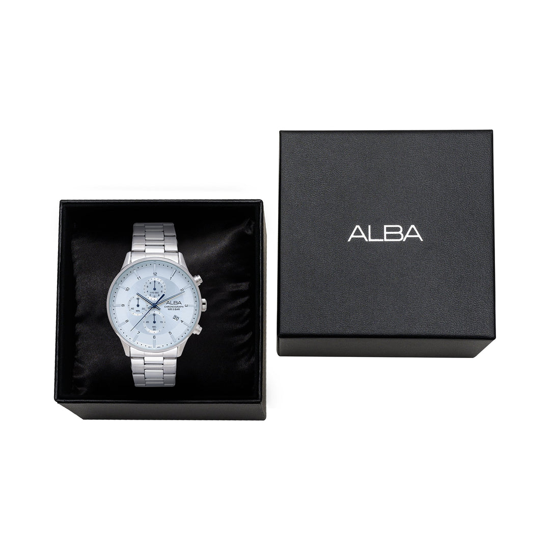 Alba AM3767X1 Silver-White Dial Chronograph