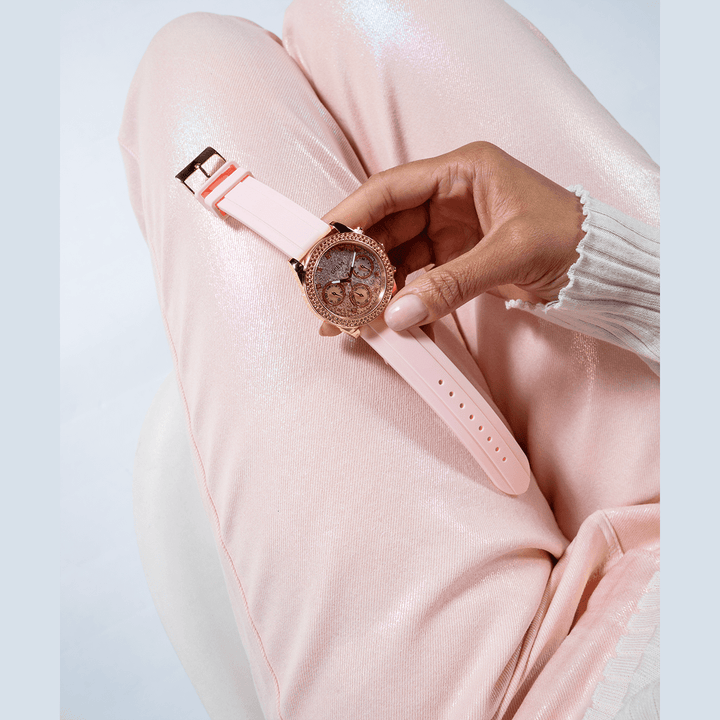 GUESS Ladies Sparkling Pink Limited Edition Watch