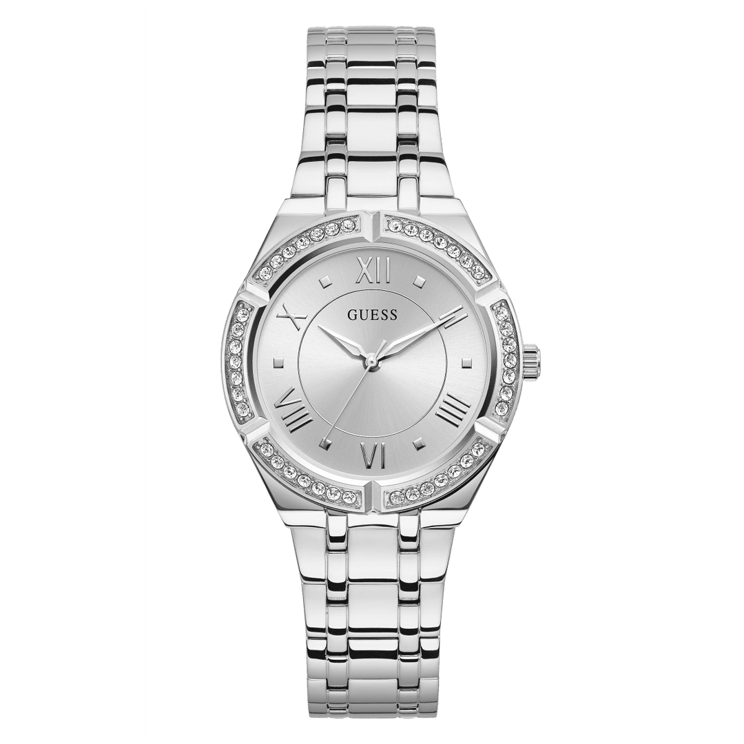 GUESS Ladies Silver Tone Analog Watch