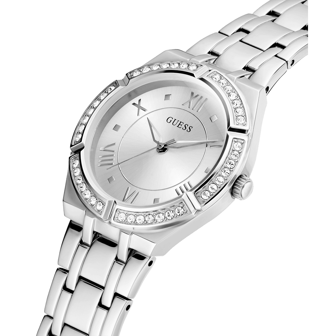 GUESS Ladies Silver Tone Analog Watch