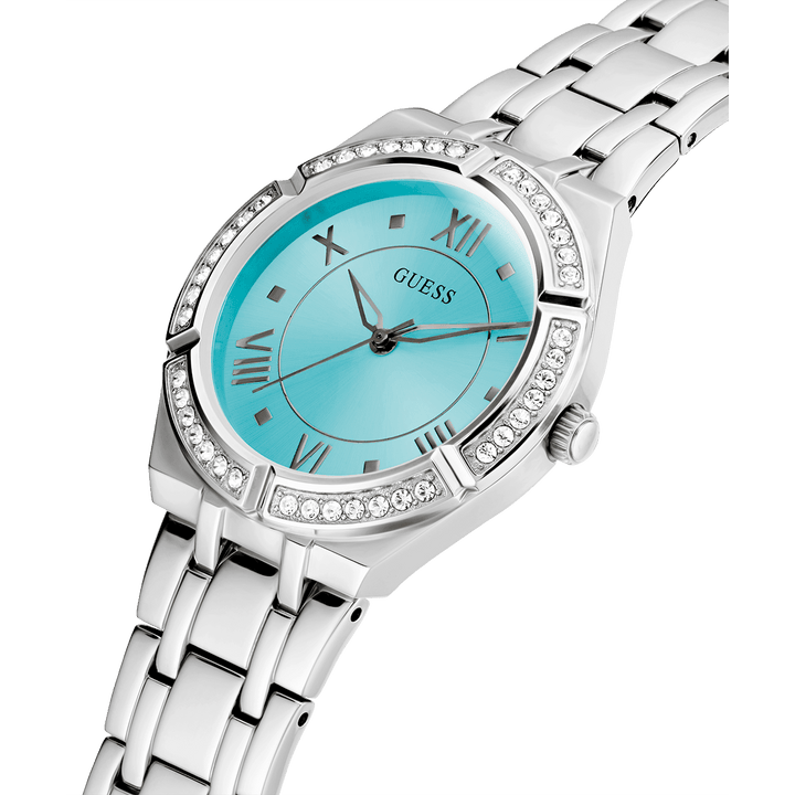 GUESS Ladies Silver Tone Analog Watch