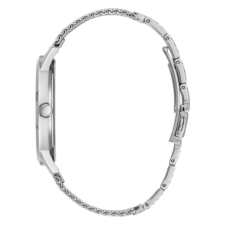 GUESS Mens Silver Tone Analog Watch