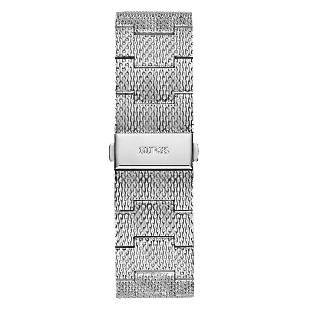 GUESS Mens Silver Tone Analog Watch