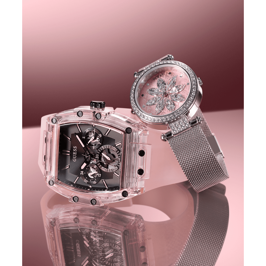 GUESS Mens Pink Multi-Function Watch