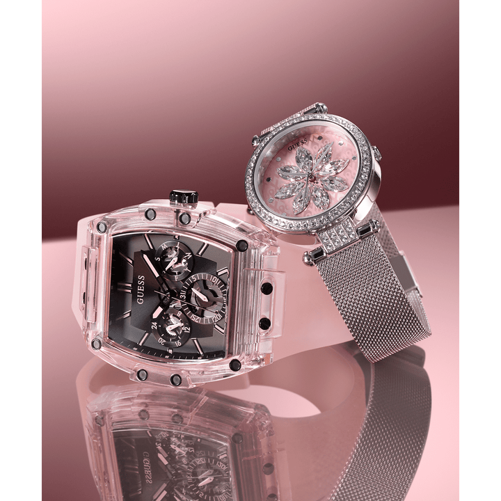 GUESS Mens Pink Multi-Function Watch
