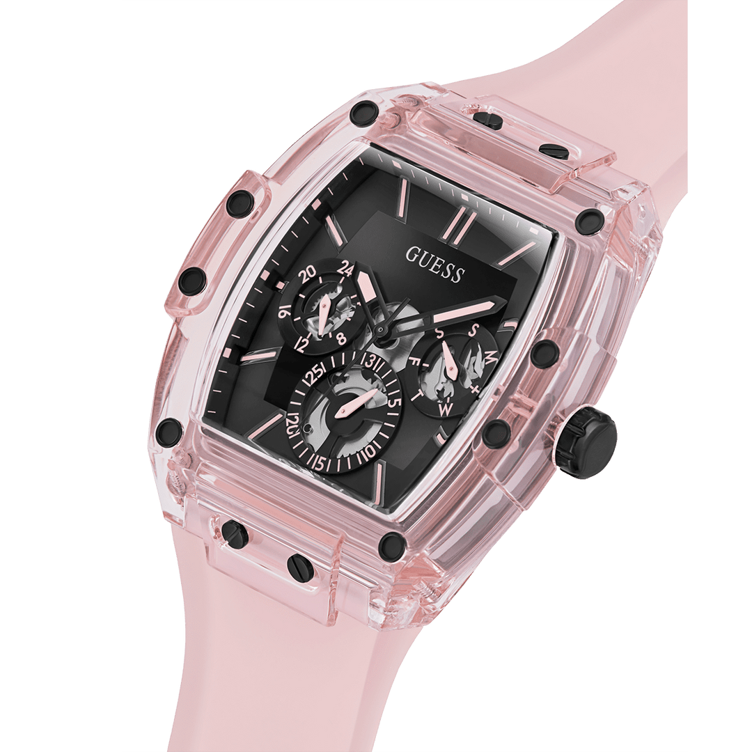 GUESS Mens Pink Multi-Function Watch