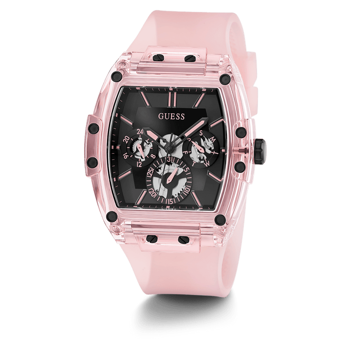 GUESS Mens Pink Multi-Function Watch