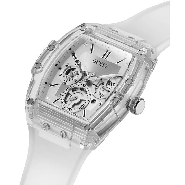 GUESS Mens Clear Multi-Function Watch