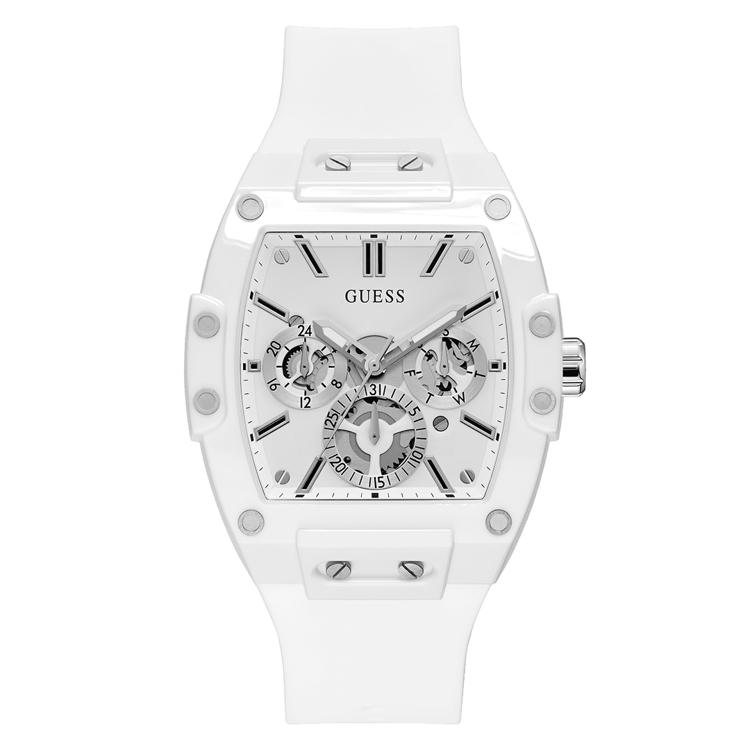 GUESS Mens White Multi-Function Watch