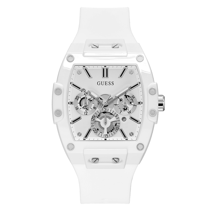 GUESS Mens White Multi-Function Watch