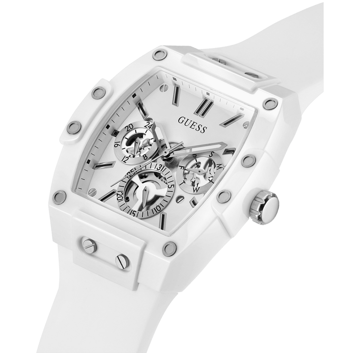GUESS Mens White Multi-Function Watch