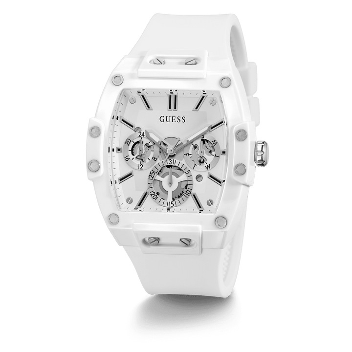 GUESS Mens White Multi-Function Watch