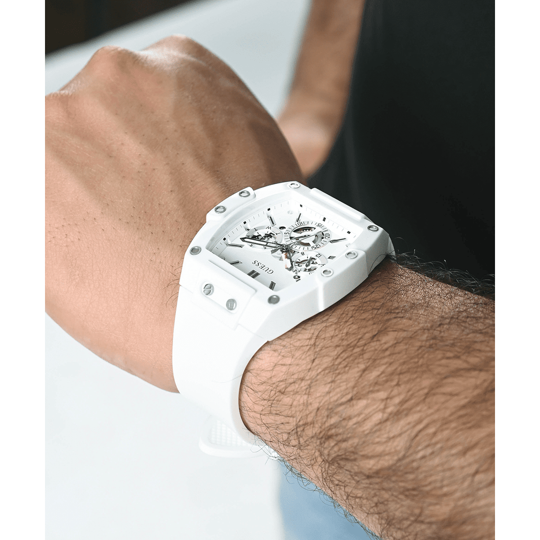 GUESS Mens White Multi-Function Watch