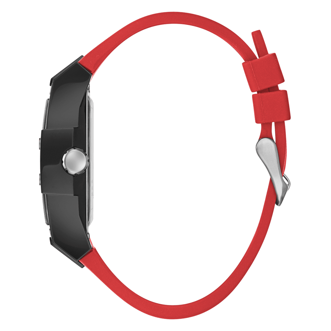 GUESS Mens Red Black Multi-Function Watch