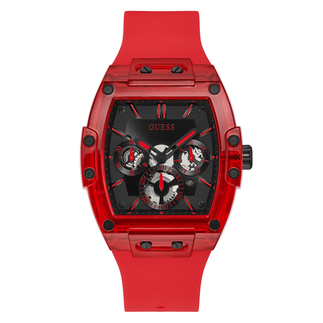 GUESS Mens Red Multi-Function Watch
