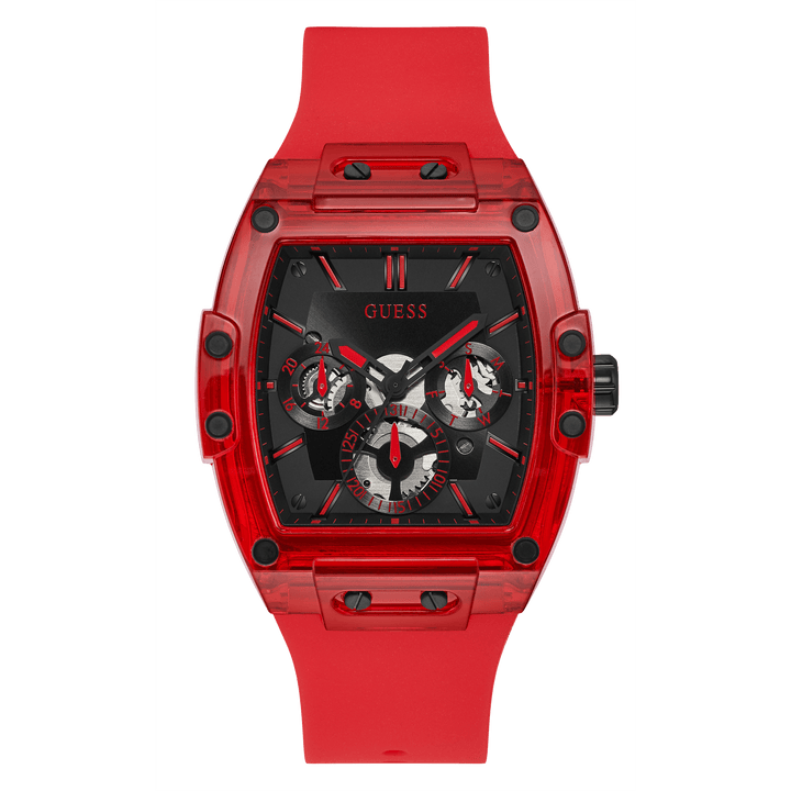 GUESS Mens Red Multi-Function Watch