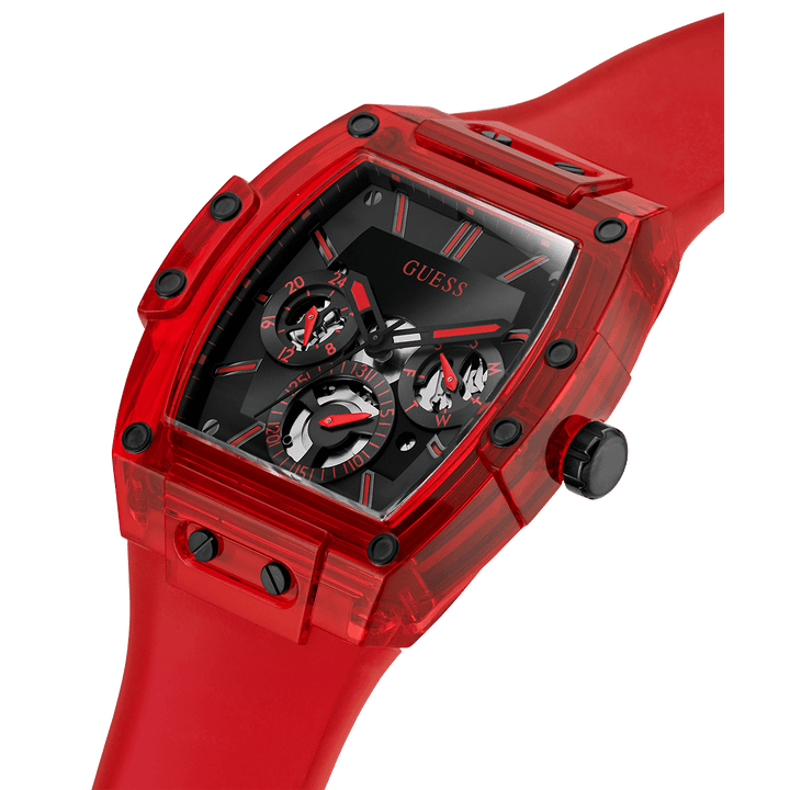 GUESS Mens Red Multi-Function Watch