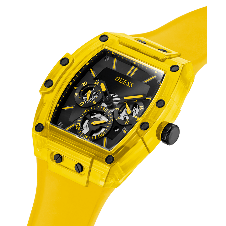 GUESS Mens Yellow Multi-Function Watch