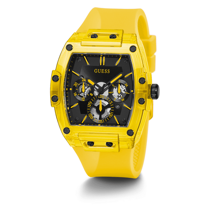 GUESS Mens Yellow Multi-Function Watch