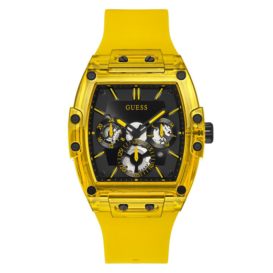 GUESS Mens Yellow Multi-Function Watch