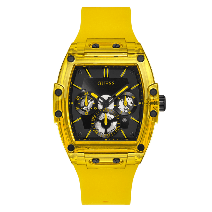 GUESS Mens Yellow Multi-Function Watch