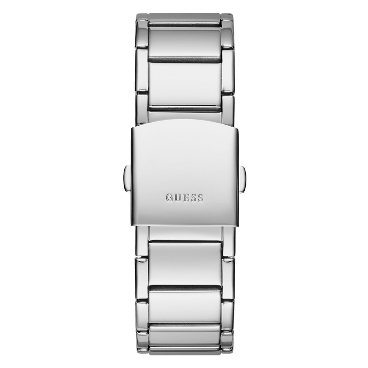 GUESS Mens Silver Tone Multi-Function Watch