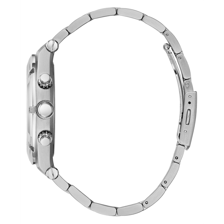 GUESS Mens Silver Tone Multi-Function Watch