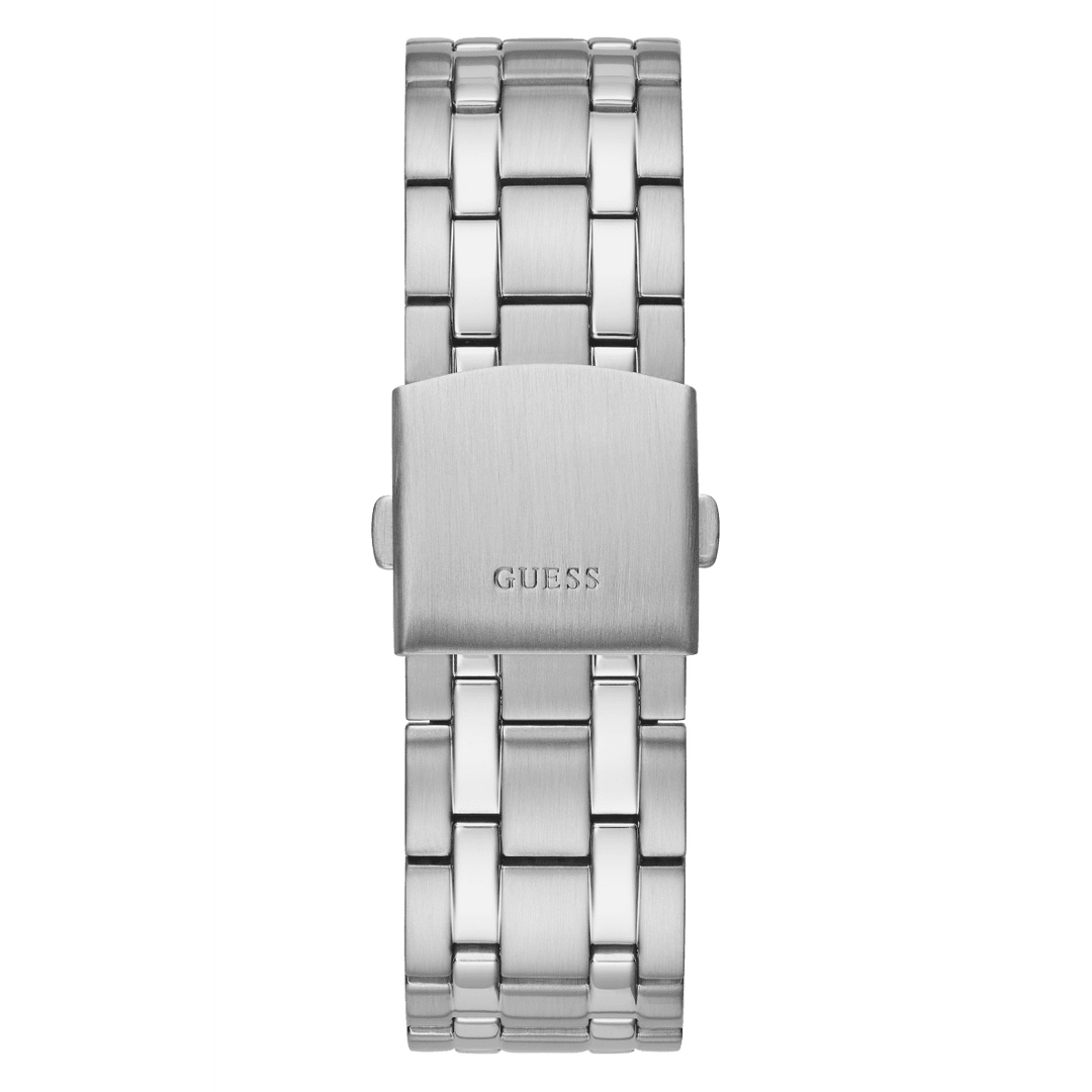 GUESS Mens Silver Tone Multi-Function Watch