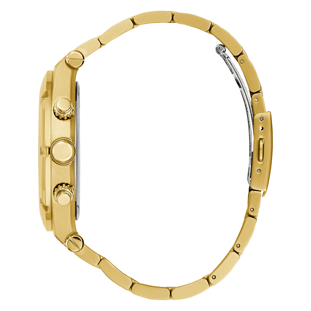 GUESS Mens Gold Tone Multi-Function Watch