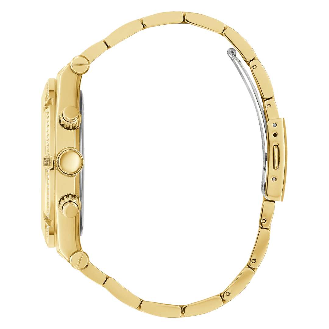 GUESS Mens Gold Tone Multi-Function Watch