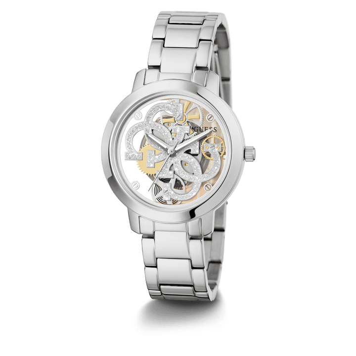GUESS Ladies Silver Tone Analog Watch
